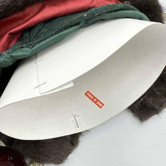 Santa Claus Tree Topper Table Top 14” Tall Red Brown Faux Fur Trim Regal Vtg - Picture 10 of 11